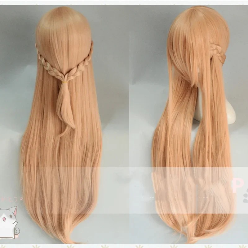 Anime Sword Art Online Yuuki Asuna Long Wig Cosplay Sao Yuki Asuna Women Synthetic Hair Halloween