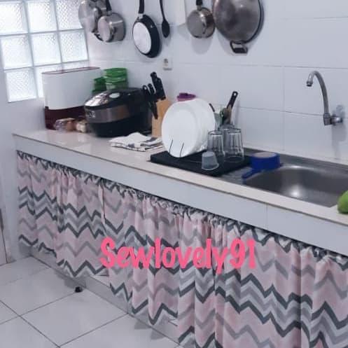 Premium Gorden Gordyn Hordeng Kolong Meja Dapur Paling Murah Shabby Chic Original