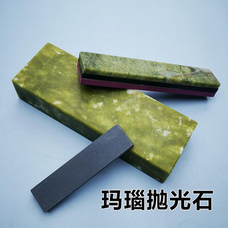 Natural Green Agate sharpening stone Whetstone Fine Grinding Polishing Shaved bar kitchen knife