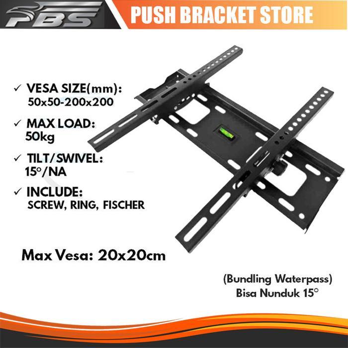 BREKET,BRACKET TV 32 43 50 55 65 INCH LG SAMSUNG SONY TCL COOCAA. ALL MREK TV