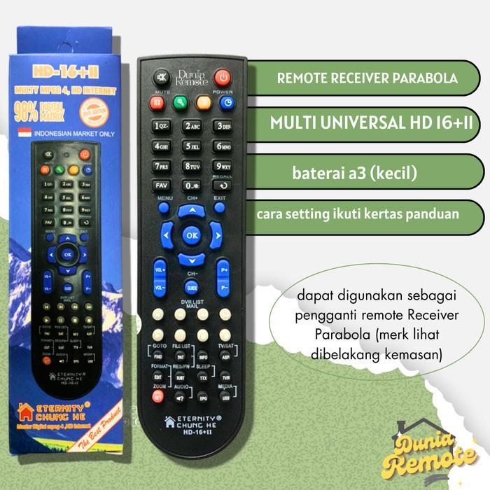 N3W Remot Remote Multi Receiver Parabola HD MPEG4 master HD 16+II Tr Universal