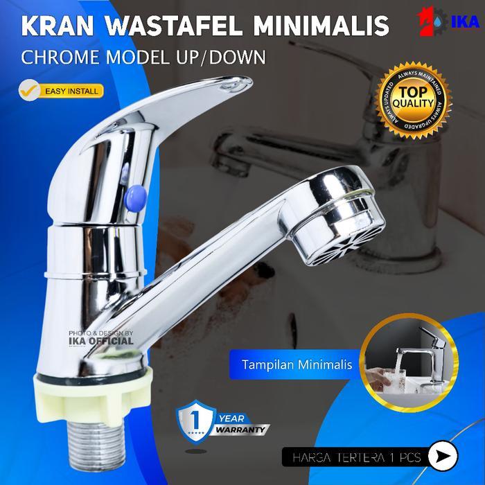 Kran WASTAFEL PLASTIK FINISHING CHROME SILVER / ANTI KARAT / Ekonomis kualitas bagus / cuci tangan