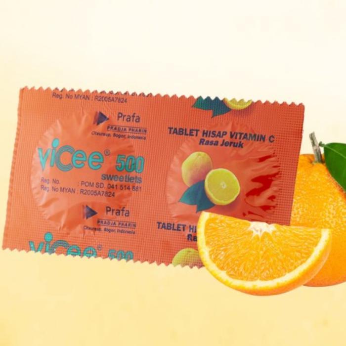 Vicee 1 Box Isi 100 Tab Vitamin C 500 Mg New