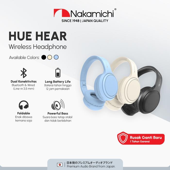 Nakamichi My Music Hue Hear Super Bass Wireless Bluetooth Headphones
