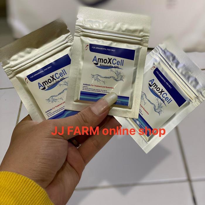 (COD) Amoxcell obat ikan antibiotik karantina ikan koi cupang louhan hias
