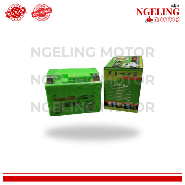 Aki Kering Motor TORNADO ALKALINE ATZ-5S Original Untuk Karisma Supra X 125 Vario 110 Asli GTZ5S - H