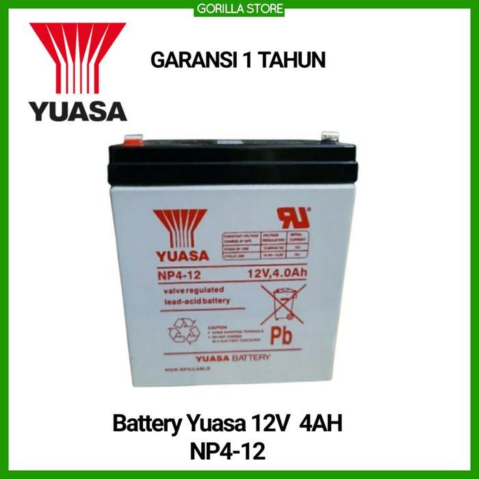 Baterai Aki Vrla Yuasa 12V 4Ah - Np4-12
