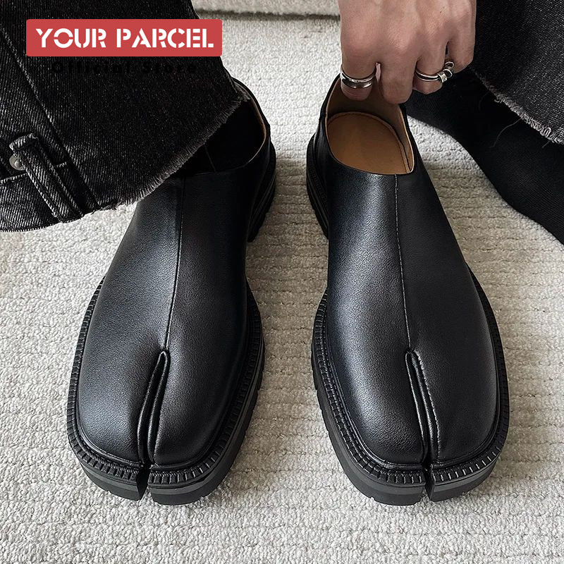 Tabi shoes for men and women classic leather split toe shoes casual one foot shoes Unisex flat shoes