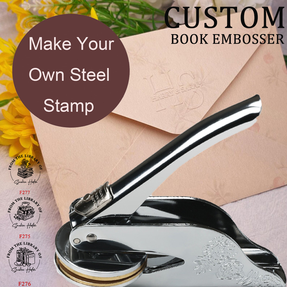 Book Embosser Personalized /Custom Book Stamp/Library Embosser Stamp /Ex Libris /From The Library Of
