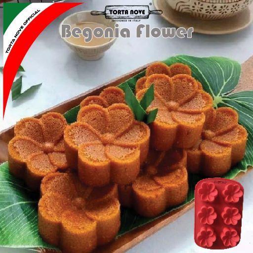 Cetakan kue pukis lumpur putu ayum talam SERBA GUNA Silikon bentuk bunga begonia sakura bolu kukus