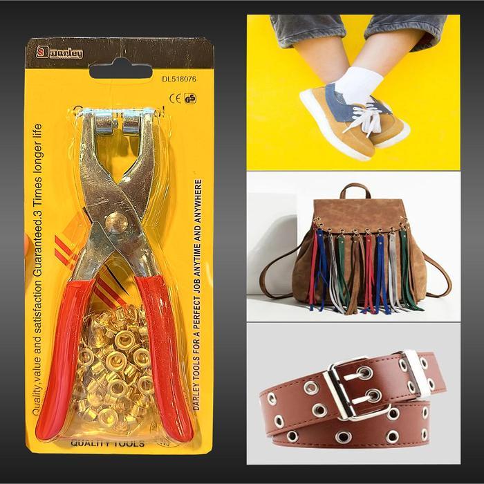 Tang Kancing Mata Ayam Alat Pasang Press Jepret Cetet Pengencang Eyelet Sabuk Ban Pinggang Tas Baju