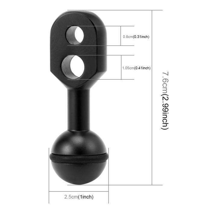 Puluz Light Diving Aluminum Alloy Clamp Ball Head Mount To Ys Head