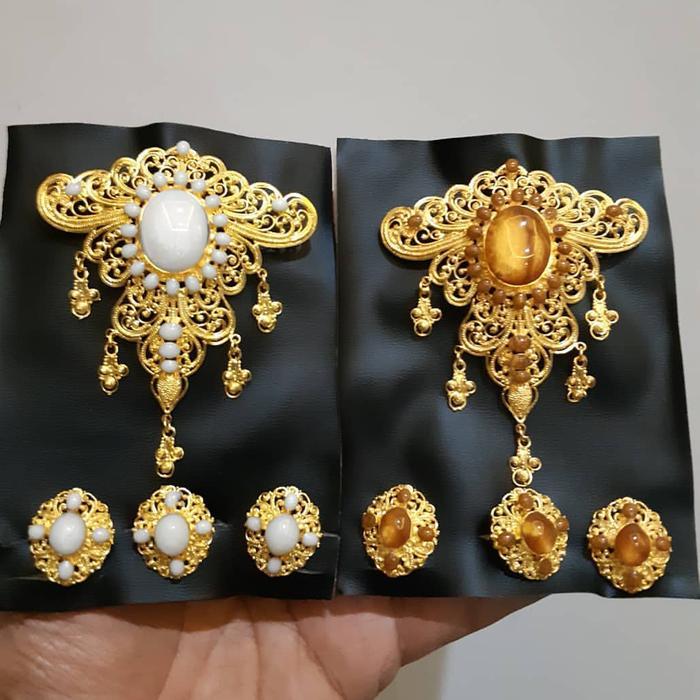 ,,,,,,,]Set Bross Alpaka Janaka Bulat Kebaya Hijab Bali