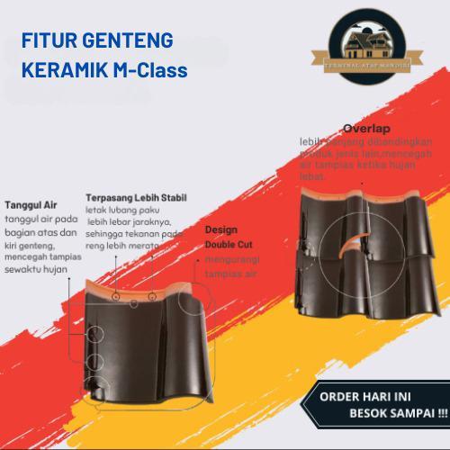 Genteng Kaca M-Class Bentuk Keramik Gratis Ongkir