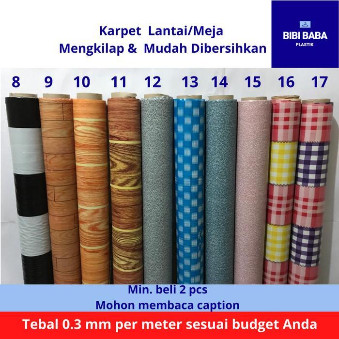 Karpet Roll Lantai/Meja Plastik Vynil Meteran Pvc