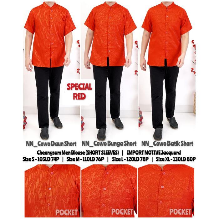 Kemeja Cheongsam Pria Premium - Atasan Kemeja Imlek Pria Premium