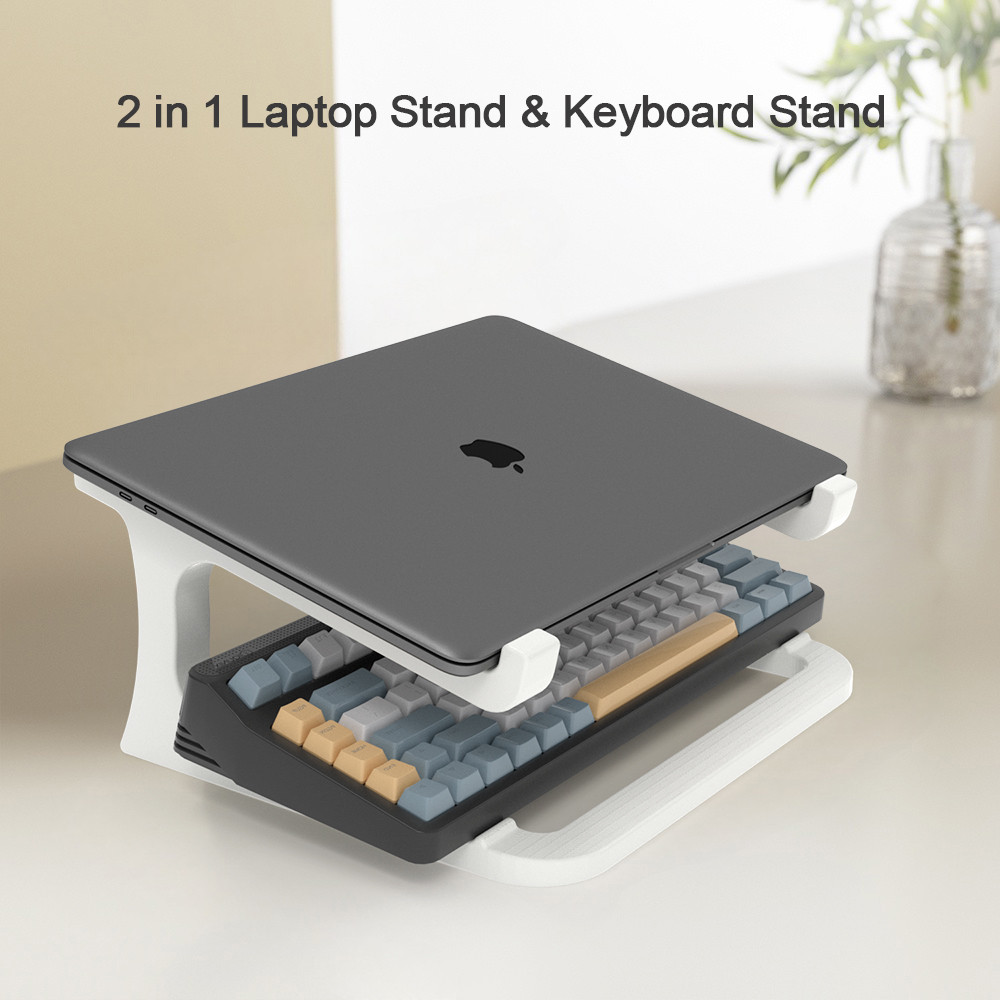 Ergonomic Laptop Stand With Keyboard Stand - Portable Desktop Lift, Suitable For Macbook, Pc, Tablet