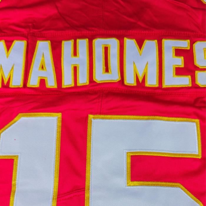 Bordir Baju Jersey Rugby American Football Patrick Mahomes Kansas City Merah