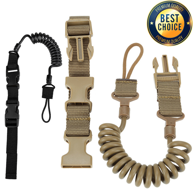 Tactical Two Point Rifle Sling Lanyard Spring Multipurpose Gun Rifle Sling Strap Pistol Shooting Gun