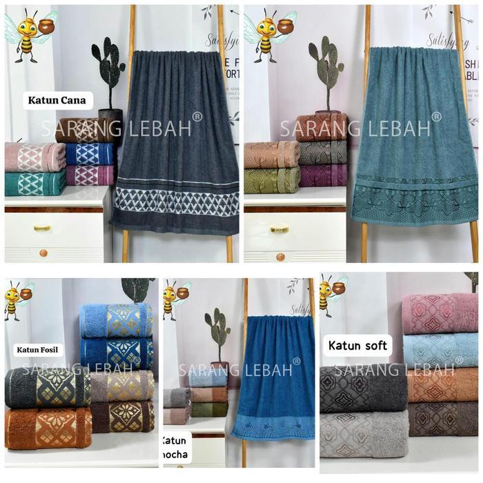 "New" JH Handuk Sarang Lebah Motif uk 50x100 / Handuk Tanggung Termurah