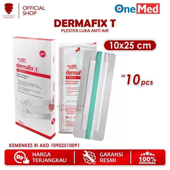 DERMAFIX T PLESTER LUKA SESAR TRANSPARAN ANTI AIR 10X25 CM ONEMED MEDIS