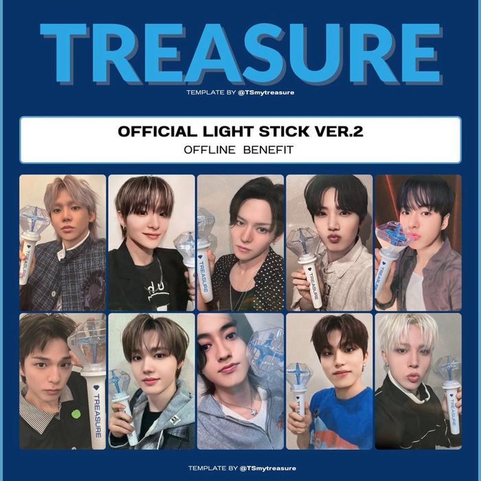 [Ready] Treasure Official Lightstick Ver 2 + Pob Weverse - Light Stick Ls Teulight