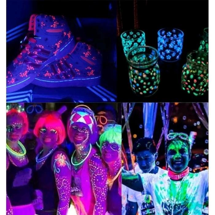 10Ml Cat Lukis Badan Wajah Cair Body Face Painting Glow In The Dark
