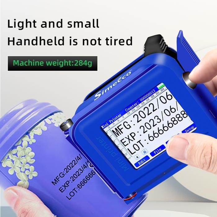 Portable Handheld Inkjet Printer Mini Label Coding Machine Production