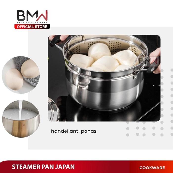 BEST MASTER WARE BMW PANCI KUKUS STAINLESS STEEL DANDANG LANGSENG SARANGAN PANCI STEAMER LANGSENG