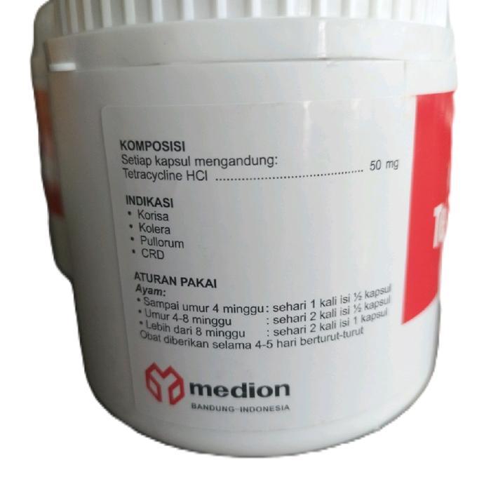 VITA TETRA CHLOR 300 KAPSUL OBAT UNGGAS DAN BURUNG SAKIT