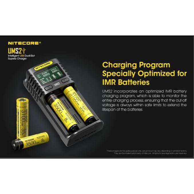 Charger 2 Slot Nitecore Ums2