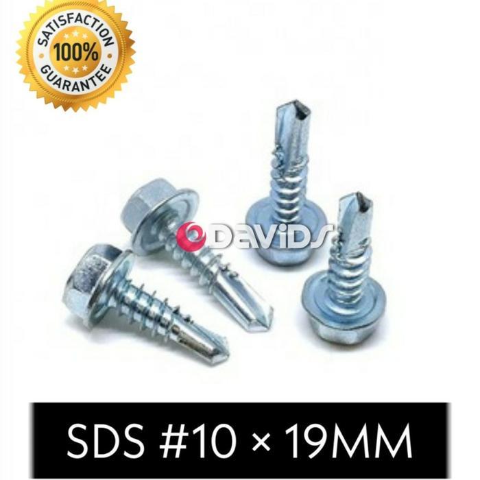 Sekrup Baja Ringan Baut Roofing Skrup Hollow Reng 10X19