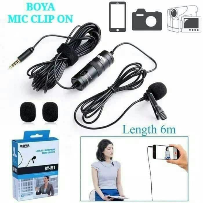 Microphone BOYA BY M1 MIC CLIP ON BOYA MIC JEPIT