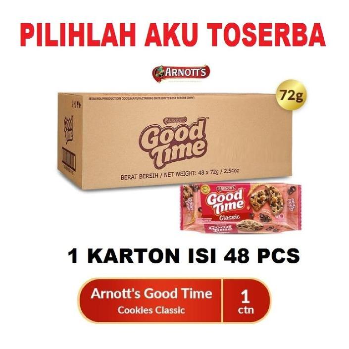 YUMMY Arnott's Good Time Cookies CLASSIC 72 gr - ( HARGA 1 KARTON )
