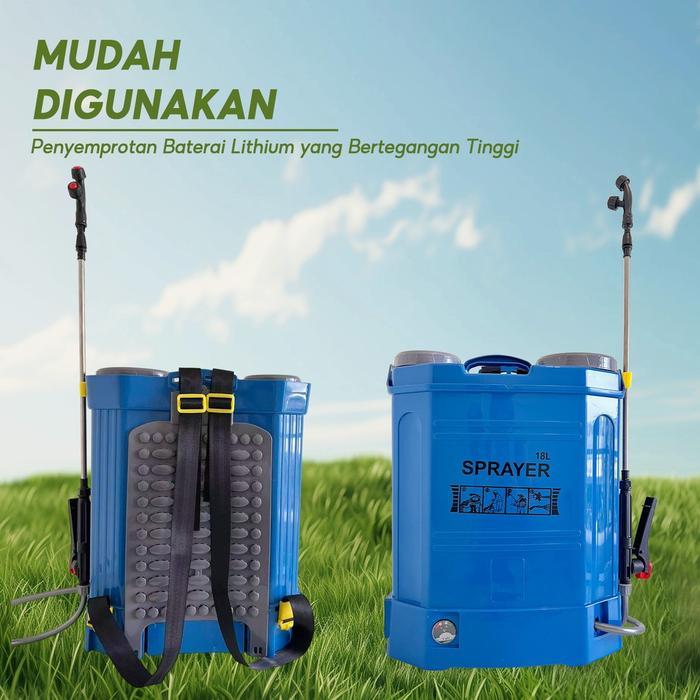 Lekepu Sprayer Elektrik 18Liter Alat Semprot Tanaman Pertanian Semprotan Disinfektan Hama Knapsack S
