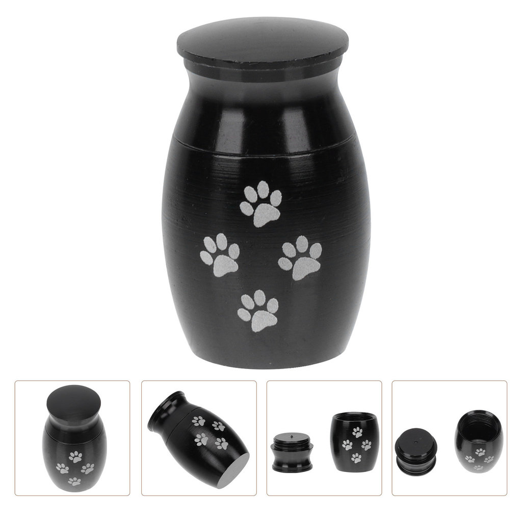 Pet Ash Urn Stainless Steel Memorial Cinerary Jar Small Smooth Polished Cremation Urn Tank Durable