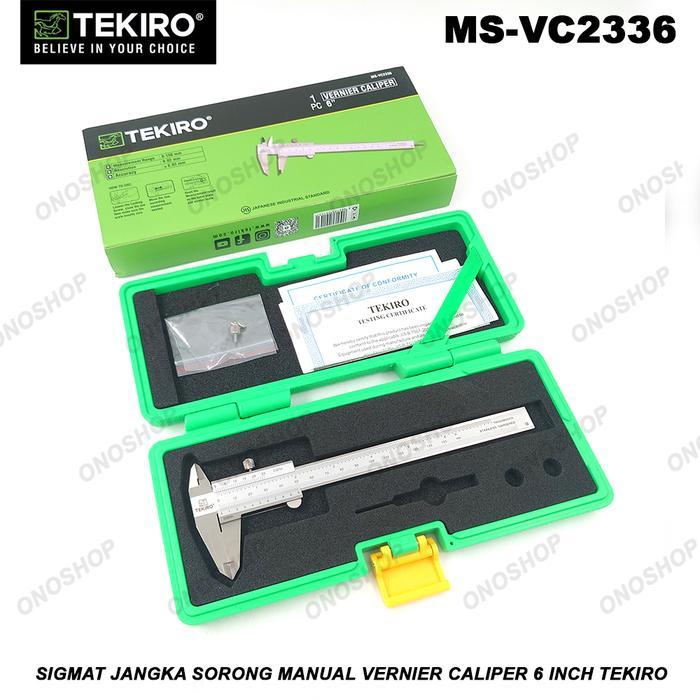 Sigmat Jangka Sorong Manual Vernier Caliper 6 Inch Tekiro
