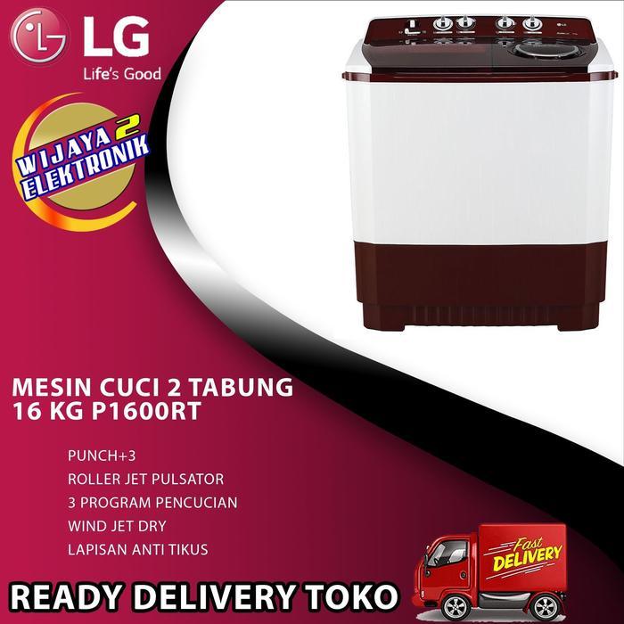 LG P1600RT MESIN CUCI 2 TABUNG 16KG ROLLER JET PULSATOR