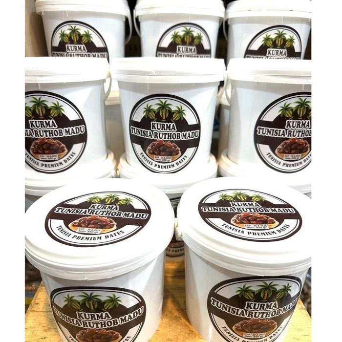 Kurma Tunisia Ruthob Madu Ember 850Gr Kurma Muda Makanan Kering Tidak Terlalu Manis