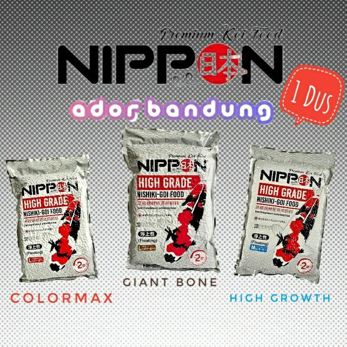 PAKAN PELET IMPORT IKAN KOI ORIGINAL NIPPON KOI FOOD 10KG 1DUS