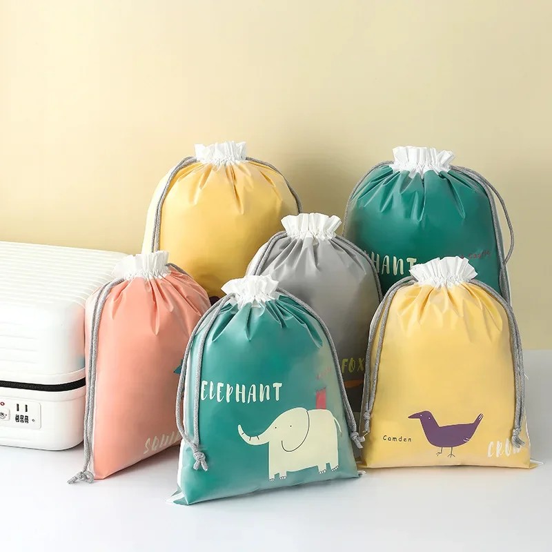 1PC Plastic Storage Drawstring Bag Waterproof Storage Bag Travel Storage Bag Wet Clothes Swimsuit