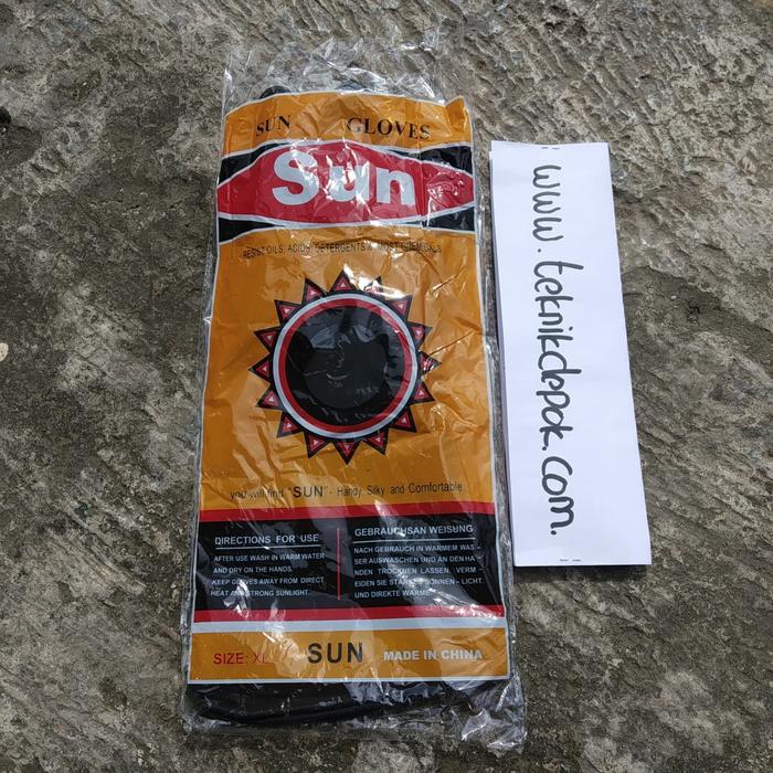 Sarung Tangan Karet Hitam Sun Sarung Tangan Industri Berkebun Depok
