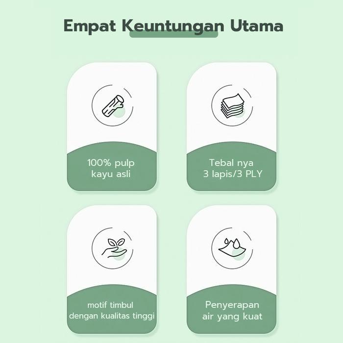 "New" GLISSE 30 PCS Tissue murah Glisse Soft Facial Tissue -100% pulp kayu alami Tisu