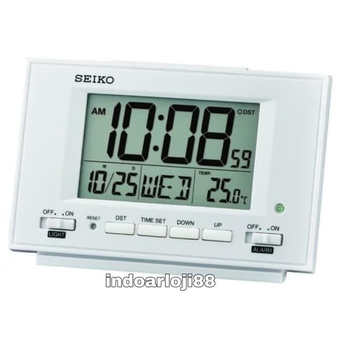 Jam Beker Digital Qhl075W Seiko Alarm Clocks Original