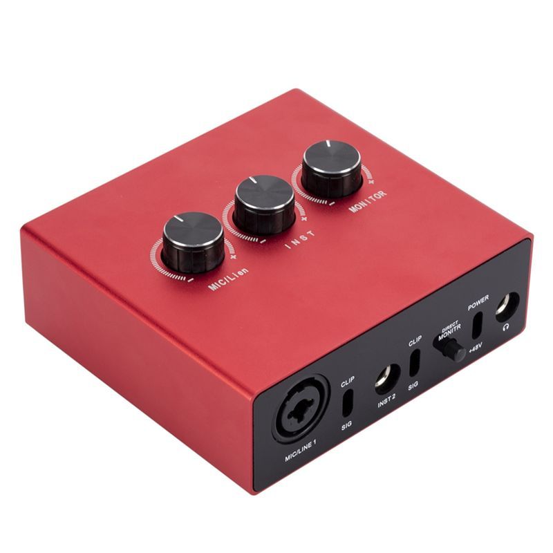 New--Recording Sound Card For Live Recording, Arrangement, Dubbing, Recording, Mixing, External