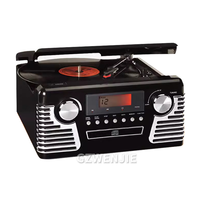 Home Audio AM FM Radio CD Player Gramophone Player Phonograph Cassette Recorder Player Usb