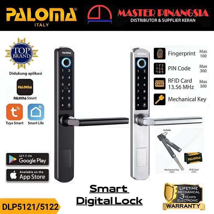 Paloma Digital Lock Smart Slim Door Frame Aluminium Wifi Dlp 5121 5122