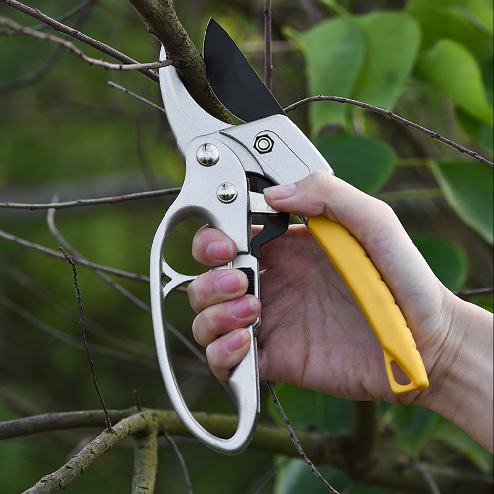 Heavy Duty Pruners Scissors Ratchet Hand Pruner with Ratcheting Garden Hand Tool Clippers Gardening