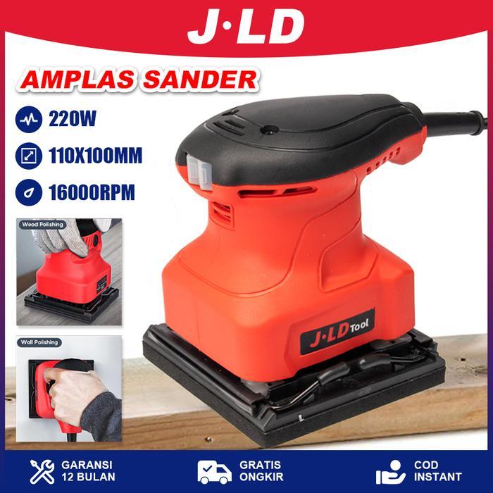 JLD Palm Sander Mesin Amplas Tangan Listrik 220w Finishing Sander 10000rpm Mesin Amplas Sander