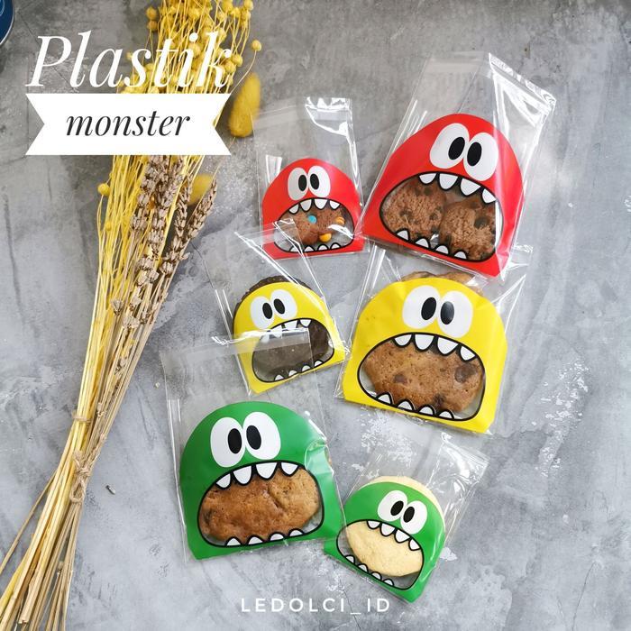 PLASTIK COOKIES PLASTIK KANTONG SOUVENIR MODEL MONSTER LUCU